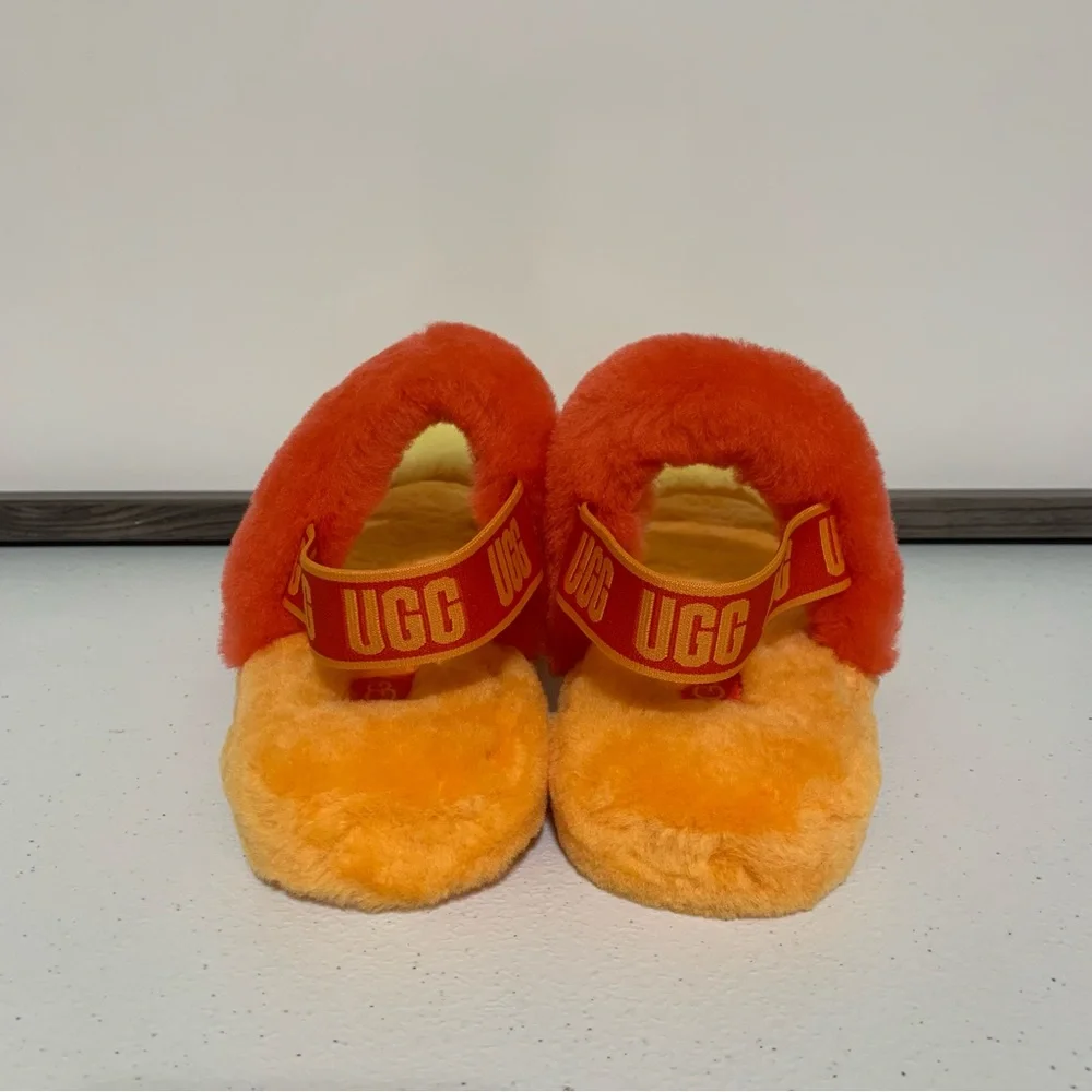 UGG Oh Yeah ‘Orange Red Yellow’ Slippers-Size 5 NWOT